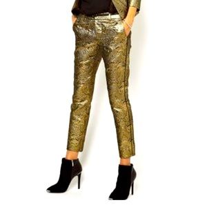 Zadig & Voltaire Gold Brocade Trousers